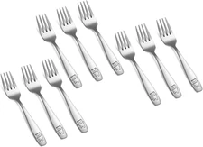 9-Piece Toddler Silverware Set - Stainless Steel Kids Forks & Spoons, Dishwasher