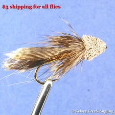 1 Dozen (12) Muddler Minnow, streamer fly, steelhead fly