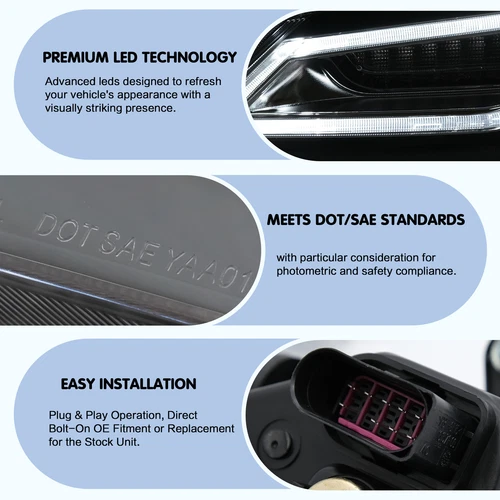 VLAND LED Headlights Fit 2011-2018 VW Jetta MK6 With Demon eye Lamp Assembly - Bild 4 von 9