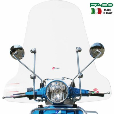 Pare-brise Pour Vespa Primavera 2014 50/125/150cc - Paravent Faco Art.23276, Protection Contre Le Vent