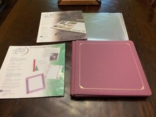 Lot Creative Memories Old Style Album 12x12 MAUVE Gold  Page protectors  Ruled