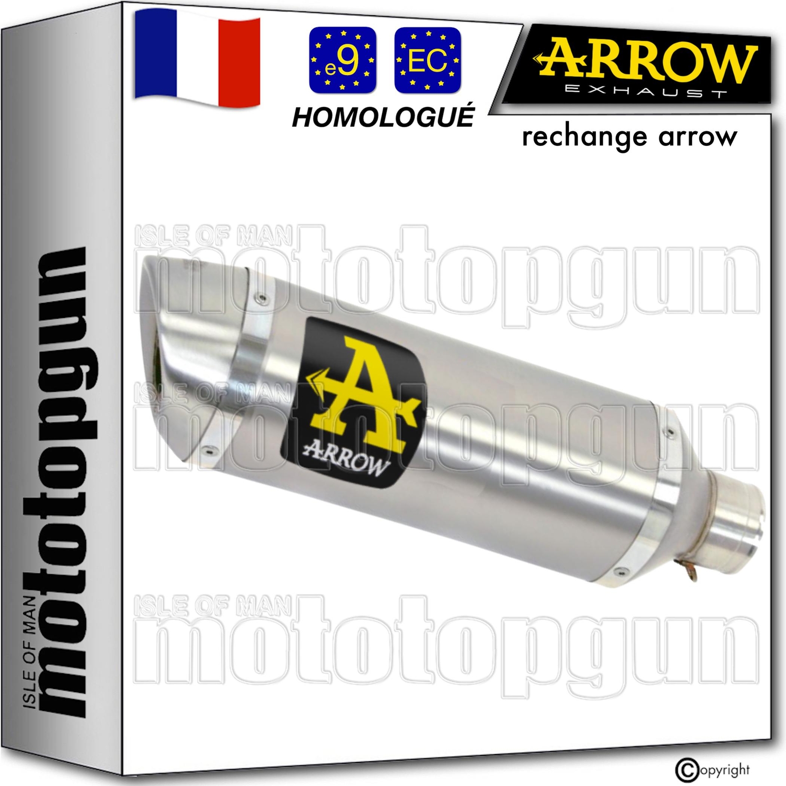 Échappement Arrow Thunder homologué pour moto Yamaha Tracer 700 2016