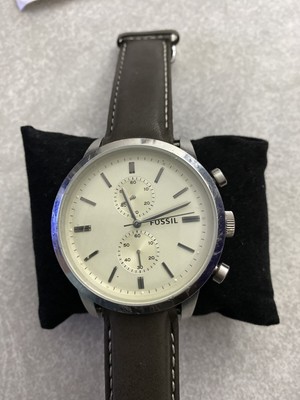 fossil watch men leather Fs4865 741408 