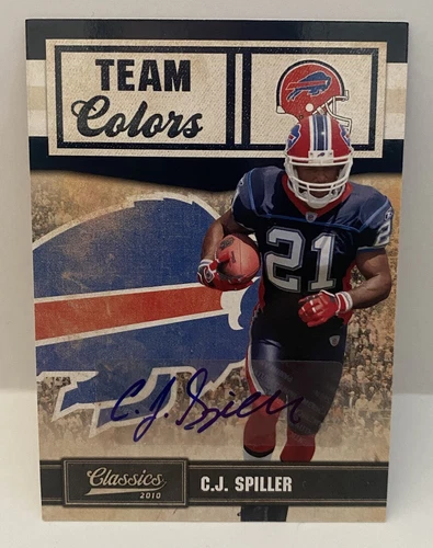 2010 Panini Classics CJ Spiller Team Colors Autograph Rookie Auto RC #19/25