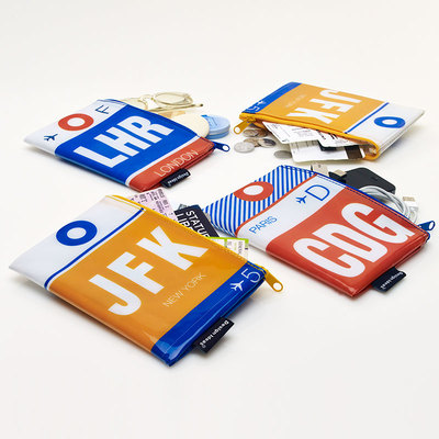 Design Ideas Jetsetter Folio medium unisex PVC travel pouch/Paris,NewYork,London