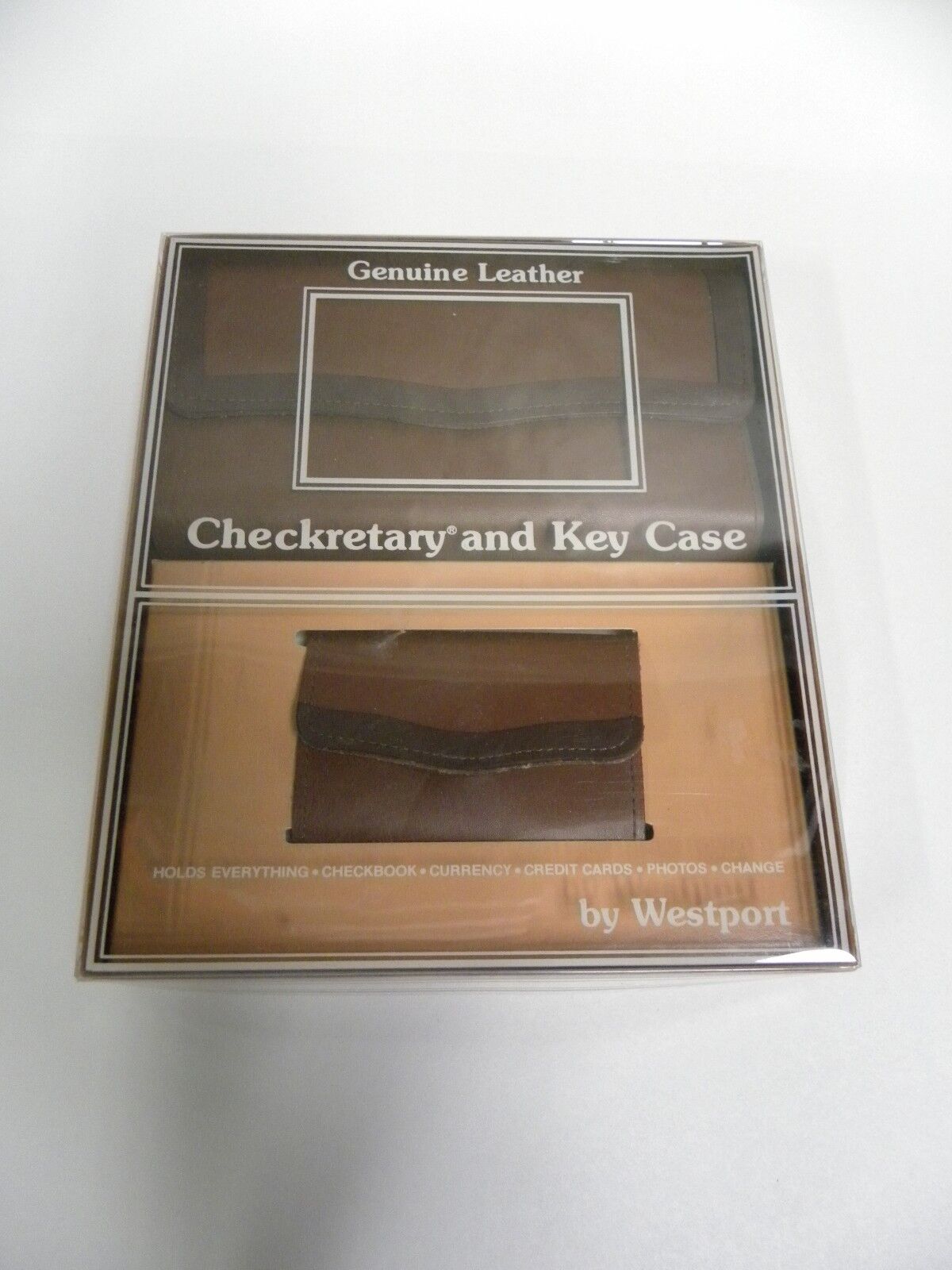 UNUSED Vintage Westport Wallet Clutch & Key Case Genuine Leather (A4)