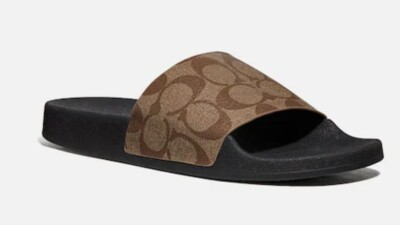 サンダル・ミュール coach Sport Slide In Signature Coach Outlet Two Band Sport Slide In Signature Jacquard