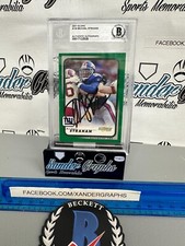 MICHAEL STRAHAN 2001 SCORE #138 SIGNED AUTOGRAPHED FOOTBALL CARD BECKETT BGS BAS