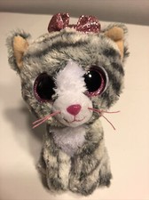 TY Beanie Boos KIKI the Cat W/Glitter Eyes (Regular Size 6 inch) No Tag