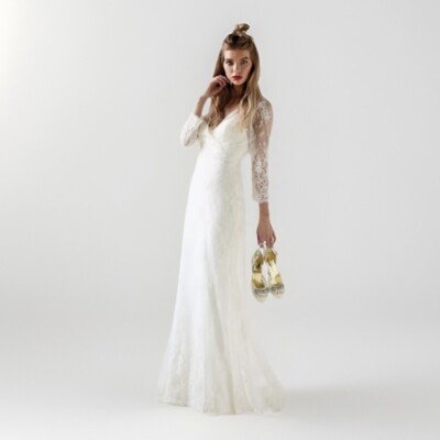 Charlotte Balbier Harper Flynn Size 6-8 Vintage Style Wedding Dress