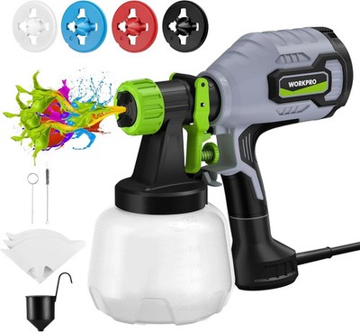WORKPRO 600W High Pressure Paint Sprayer HVLP Spray Paint Gun w/Max Flow15.