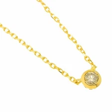 agete diamond 009ct Necklace 40cm K18 YG yellow gold 750