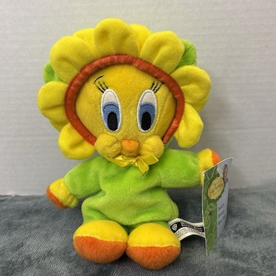 Tweety Bird Enchanted Garden Warner Bros Bean Bag Plush Tweety Flower 9'' 