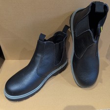 MENS SAFETY CHELSEA SLIP ON WORK BOOTS GROUNDWORK GR49 STEEL TOE CAP ANTI SLIP 8