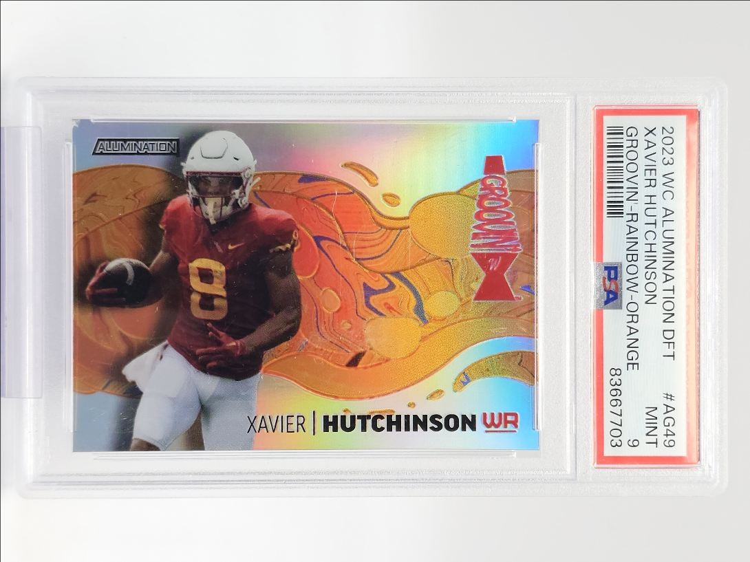 Xavier Hutchinson Wild Card Alumination Draft Groovin' #AG49 Rainbow-Orange