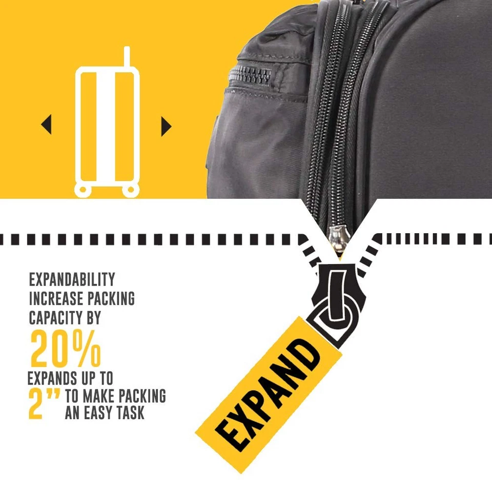 Colección de equipaje de diseñador - Bolso blando expandible de 24 pulgadas - Duradero Mid-s... Foto 4 de 4