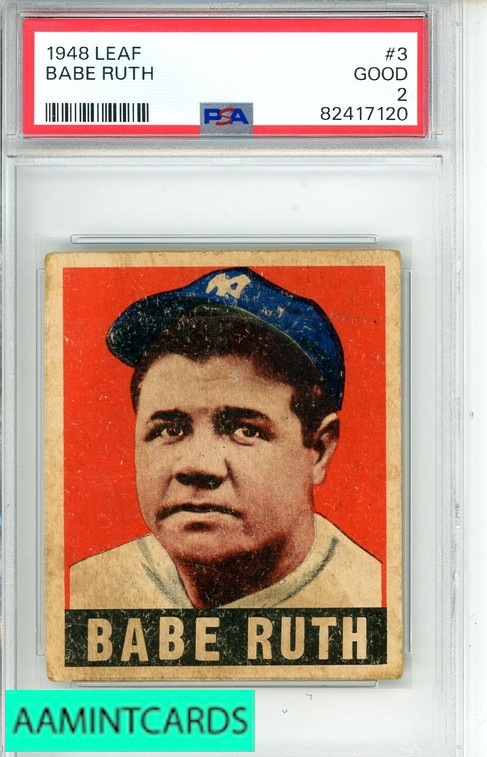 1948 LEAF BABE RUTH #3 PSA 2 GOOD