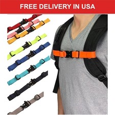 Adjustable Nylon Backpack Chest Shoulder Strap Harness Tactical Bag Accessory