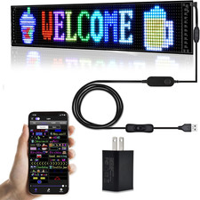 Customizable Bluetooth LED Car Sign with Scrolling Text Animations