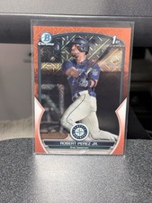 2023 Bowman Chrome BCP-124 Robert Perez Jr. 1st Orange Mojo Refractor SP /25