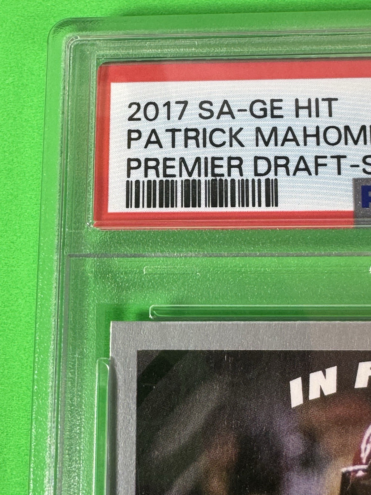 2017 SA-GE HIT Patrick Mahomes II Premier Draft Silver RC PSA 9 MINT #43 view 2