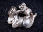 Old Nephrite Jade Stone Carved Sculpture Baby Monkey Riding Mama #11292304 — photo 1