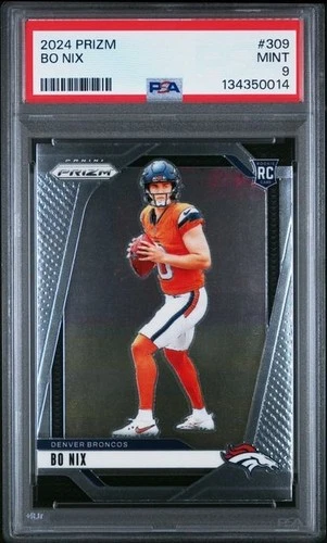 2024 Panini Prizm #309 Bo Nix Rookie RC PSA 9