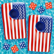 TOY Life 2 Sets Inflatable Pool Games Toys, Pool Cornhole Game Floating Toys