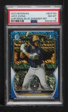 2023 Bowman Chrome Prospects Blue Shimmer Refractor /150 Jace Avina PSA 8 05ol
