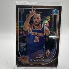 🔥Topps Bowman Chrome Jalen Brunson BCV-62 New York Knicks Reptilian Basketball