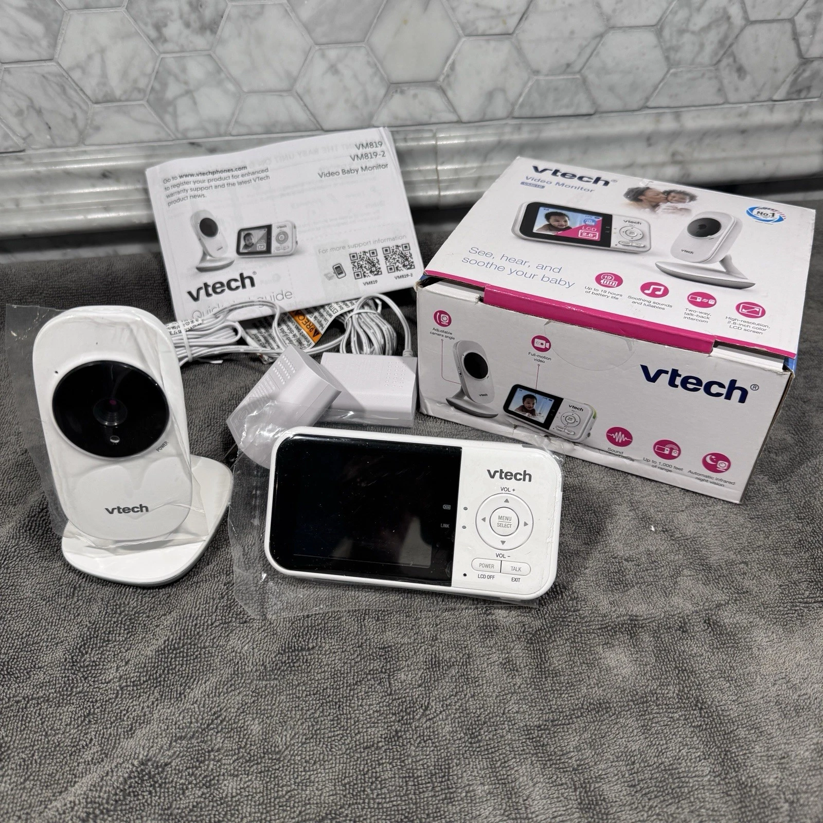 Vtech VM819 White 2.8 in LCD Two Way Talk Screen Video Baby Monitor New Open Box
Opens in a new wind