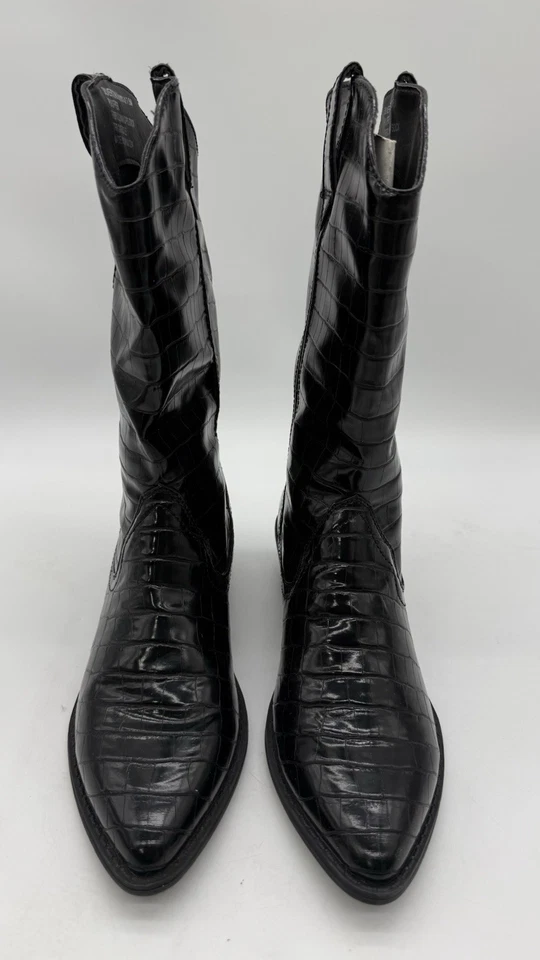 Botas para mujer Madden Girl Western negras de imitación de cocodrilo en relieve talla 7,5 M Foto 3 de 4