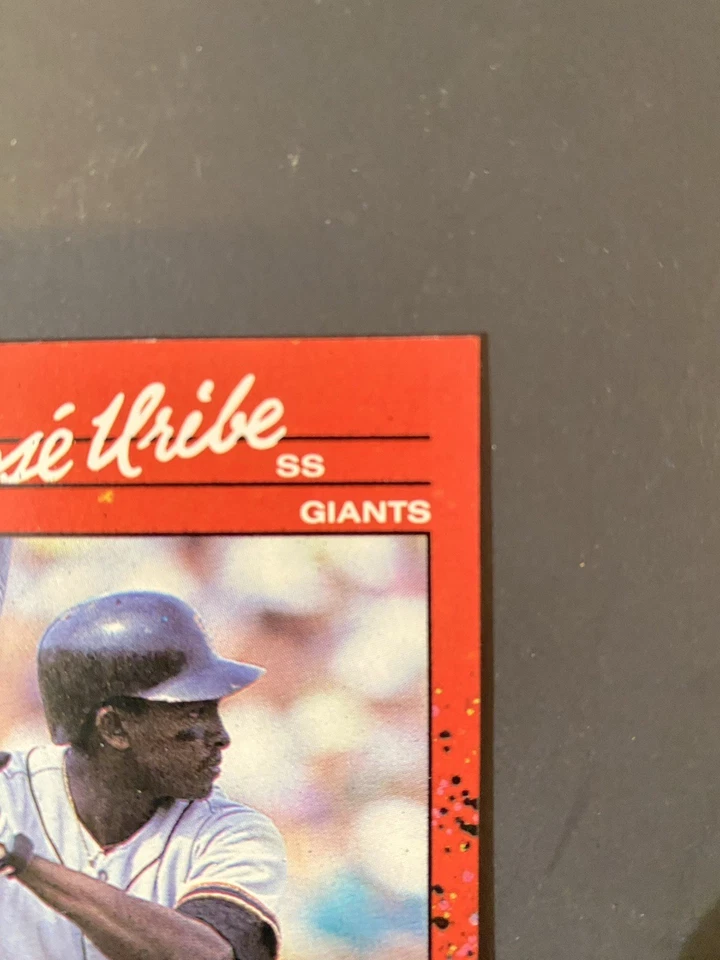 1990 Donruss - Jose Uribe #335 with errors - Image 2 of 4