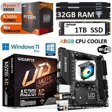 AMD Ryzen 7 3800X + 32GB RAM + 1TB SSD + A520I AC ITX Motherboard Bundle