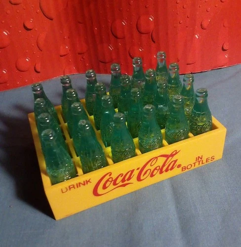 Coca-Cola Vintage Mini Plastic Crate w/bottles (from a Collector's Case)