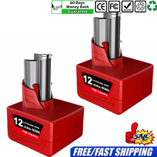 NEW 2X Battery 12Ah For Milwaukee 12V M12B6 Pack Lithium M12 M12B5 48-11-2440