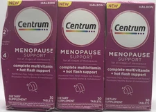 3PK Haleon Centrum Menopause Support ~ 30 Tablets Each ~ EXP 4/26 & 8/26