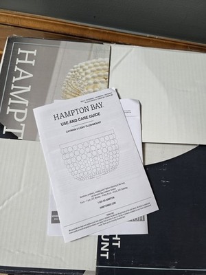 Hampton Bay Cayman 3-Light Flushmount Ceiling Fixture White Wood Metal