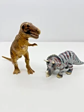 SCHLEICH DINOSAURS BUNDLE  , T REX and TRICERATOPS . 2002 RETIRED