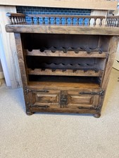 Vintage Wooden Sideboard Wine Rack Storage Cabinet