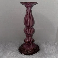 Elegant Purple Glass Candle Holder Pier One Imports