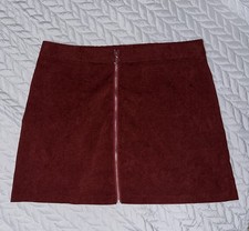 SHEIN Curve 2XL Corduroy Red Maroon Skirt