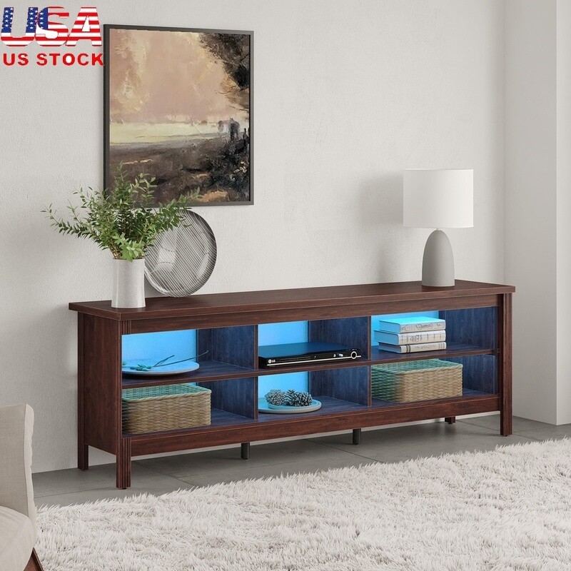 W/ Storage Modern Entertainment Center Media Console Tv Unit