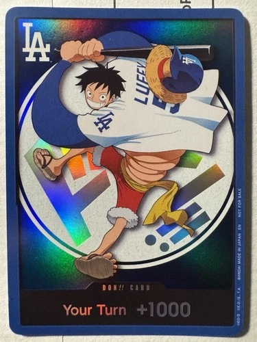 2026 ONE PIECE x LOS ANGELES DODGERS MONKEY.D.LUFFY CARD PROMO SGA 7/2/26 LUFFY