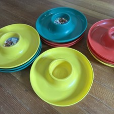 10 Great Plates NEW With TAGS With Drink Holder - Made In The USA