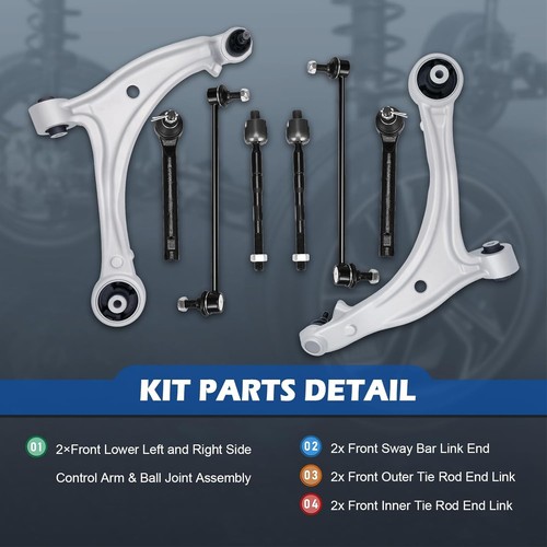 Front Suspension Kit Lower Control Arm Compatible with 2005-2010 Honda Odyssey - Picture 5 of 9