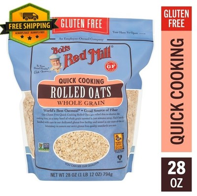 Bob s Red Mill Quick Cooking Rolled Oats Whole Grain Gluten Free 28 oz