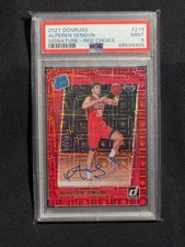 2021-22 Panini Donruss Alperen Sengun Red Choice Rated Rookie Auto /99 PSA 9