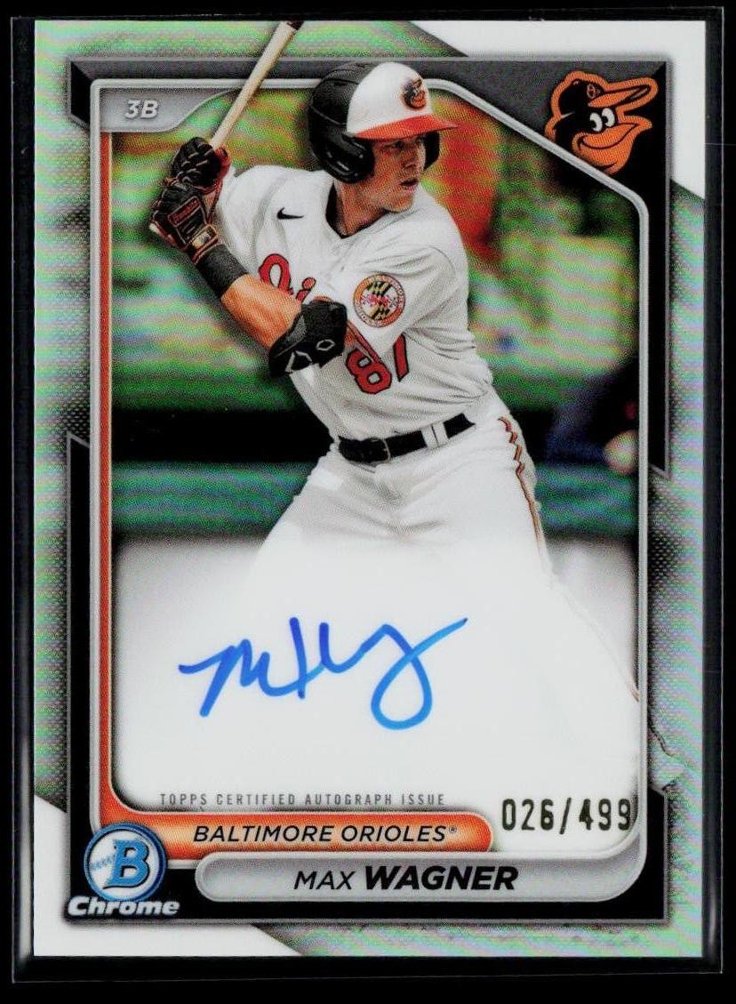 2024 Bowman #CPA-MW Max Wagner Chrome Prospects Autographs Refractors #/499