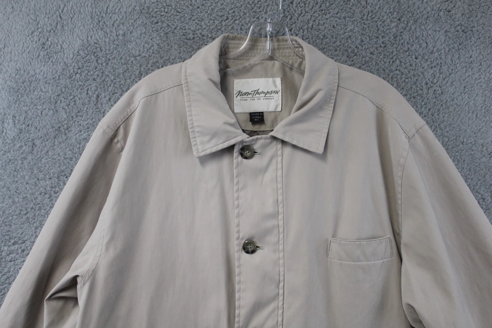 Vintage Norm Thompson Field Jacket Long Sleeve Beige Size XL Read Description image 2
